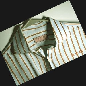 Mens Pink 15 1/2 x 34" French Cuff Dress Shirt